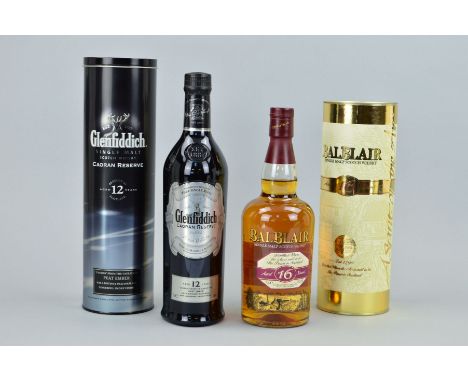 TWO BOTTLES OF SINGLE MALT, to include a bottle of Glenfiddich Caoran Reserve Pure Single Malt Scotch Whisky, aged 12 years, 