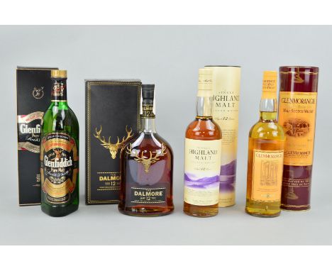FOUR BOTTLES OF SINGLE MALT, to include a bottle of Glenfiddich Special Old Reserve Pure Single Malt Scotch Whisky, 40% vol, 