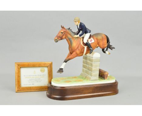 A ROYAL WORCESTER LIMITED EDITION FIGURE 'STROLLER AND MARION COAKES', modelled by Doris Lindner, certificate No.482/750, wit