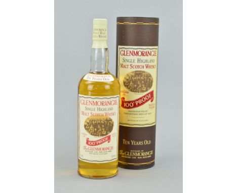 A BOTTLE OF GLENMORANGIE SINGLE HIGHLAND MALT SCOTCH WHISKY, 100% proof, 57.2% vol, 1 litre, fill level low neck, seal intact