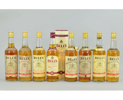 A COLLECTION OF EIGHT BOTTLES OF BELL'S SCOTCH WHISKY, a mixture of imperial or metric measurements, fill levels varying, som