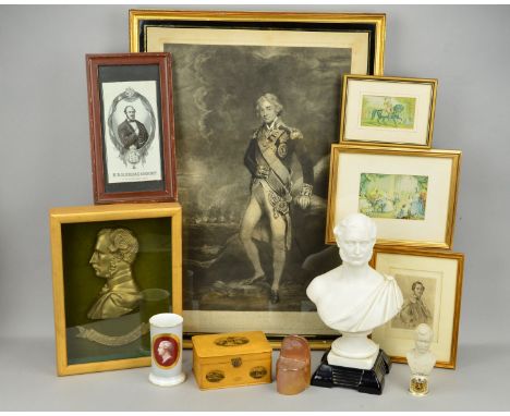 PRINCE ALBERT AND ADMIRAL HORATIO LORD NELSON INTEREST, a collection of ceramics, treen and prints etc, depicting Prince Albe