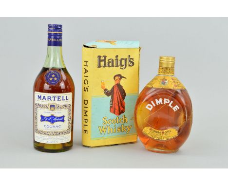 A BOTTLE OF HAIG'S DIMPLE WHISKY, (old bottling), 70% proof, ullage satisfactory for age, boxed, together with a bottle of Ma