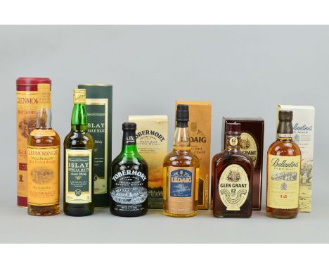 SIX BOTTLES OF SINGLE MALT, to include a bottle of The Ledaig Peated Single Malt Scotch Whisky, 42% vol, 70cl, fill level low