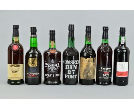 SEVEN BOTTLES OF PORT, to include a bottle of Fonseca Bin 27 Port, bottle No.23251, (seal partially detached but no leakage),