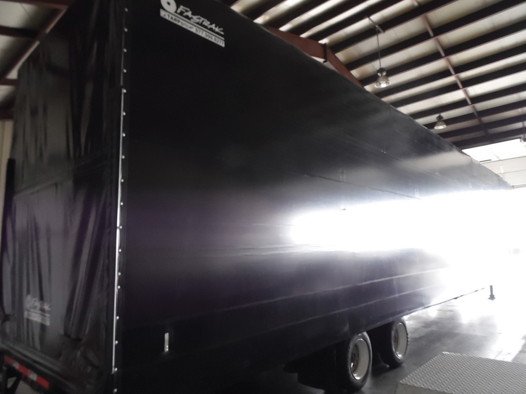 2002 MANAC 53' T/A STEP DECK FASTRAK SLIDING TARP CONESTOGA TYPE TRAILER; REMOVABLE 10' UPPER DEC