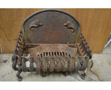 A cast iron fire grate.