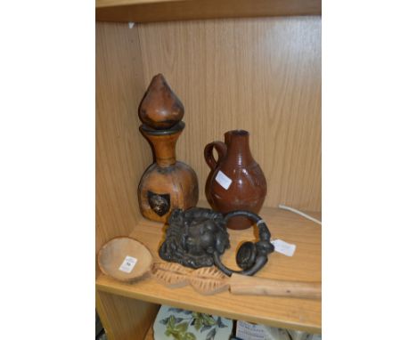 Cast iron door knocker and other collectables.
