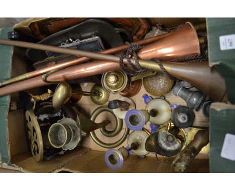 Copper and brassware and various collectables.