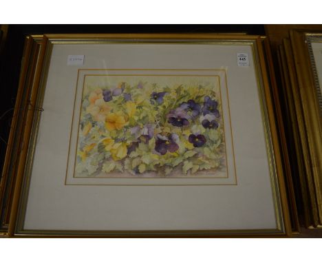 Three watercolours and a print.