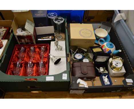 Boxed glassware and miscellaneous collectables.
