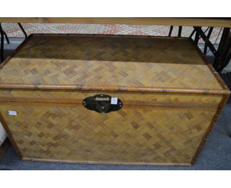 A wicker trunk.