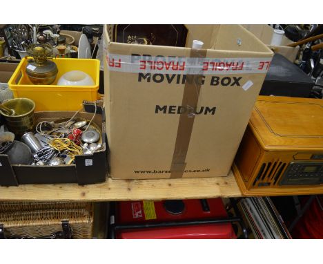 Quantity of miscellaneous collectables, record player, records etc.