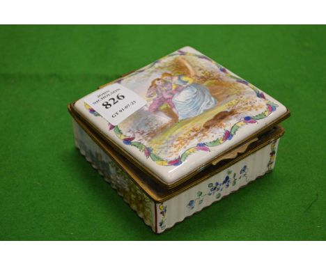 An enamel box (hinge af).