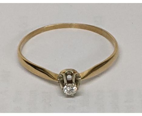 An 18ct gold ladies diamond ring, total weight 1.9g Location: 