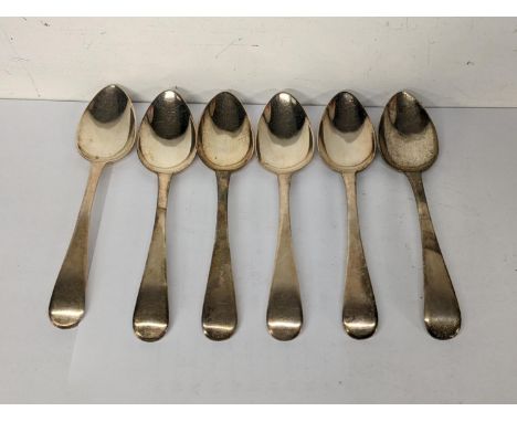 A set of six George III silver teaspoons, hallmarked London 1810, 88.2gLocation: 