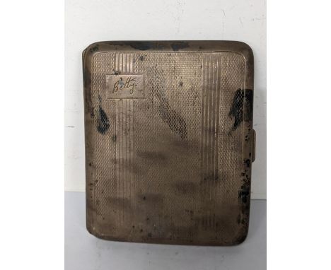 An early 20th century silver cigarette case, engraved 'Betty' to the front, Birmingham 1933, 91.9gLocation: 