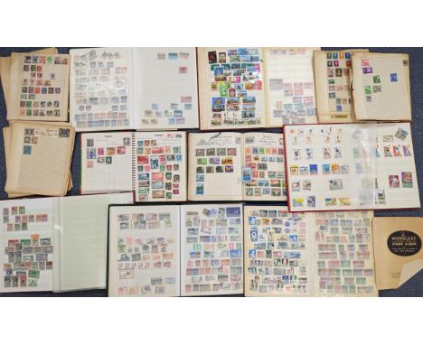 A collection of stamp albums comprising mixed world stamps, early 20th century and later, to include China, United Kingdom, F