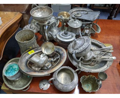 Mixed silver plated items to include a wine cooler, Location: RAB 