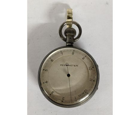 A late 19th century silver pedometer, hallmarked London 1897Location: 