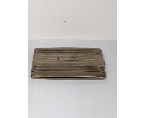 A silver cigarette case enamel inlay, and engraved, total weight 141.3gLocation: 