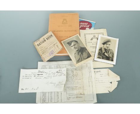 Sundry items of military ephemera including a 1939 Civil Defence public information leaflet