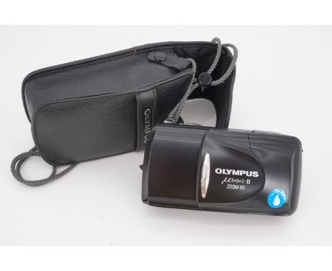 An Olympus mju-II Zoom 80 camera