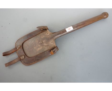 A Great War entrenching tool and carrier