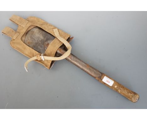 A Great War entrenching tool and carrier