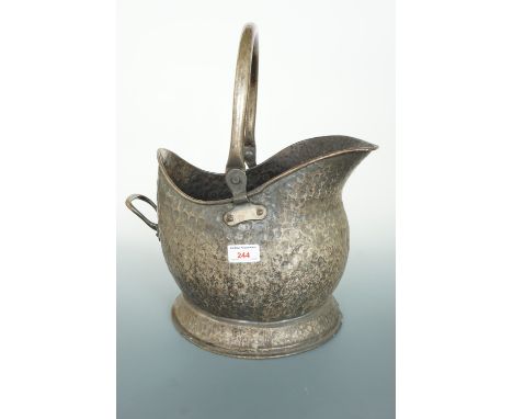An anodised copper coal helmet