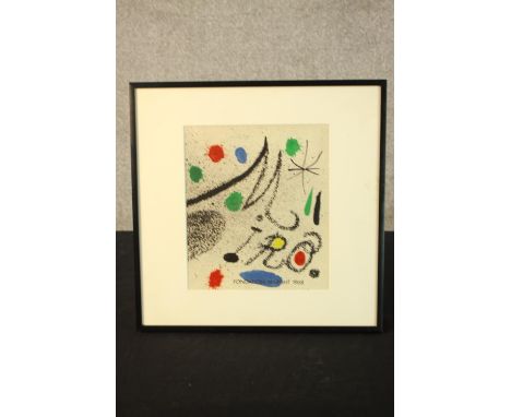 Miro. Original lithograph published by Foundation Maeght, Saint Paul, 1968. The publication featured four Miro prints includi
