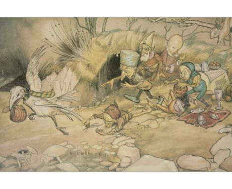 Arthur Rackham. Framed and glazed print titled 'Stop Thief! from a limited edition of 1500 copies printed on matt coated pape
