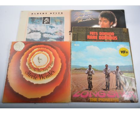 Vinyl records; Jazz, Soul and Motown music, to include Albert Ayler, Fats Domino, Stevie Wonder, Michael Jackson, Nat King Co