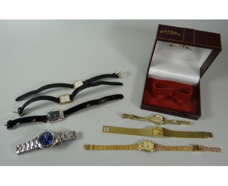THREE LADIES ROTARY WRISTWATCHES & FOUR FURTHER WATCHES includes on Rotary box