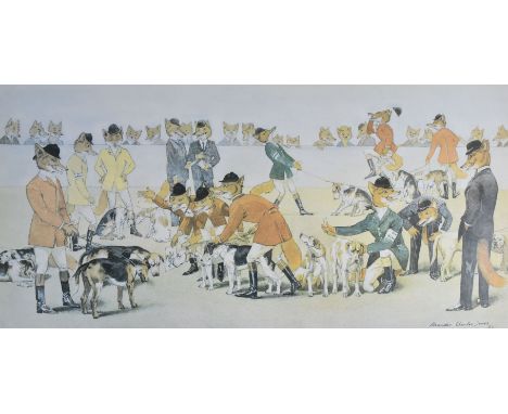 ALEXANDER CHARLES-JONES limited edition (23/850) print - a comic print entitled 'British Fox Superiority Society Hound Show',