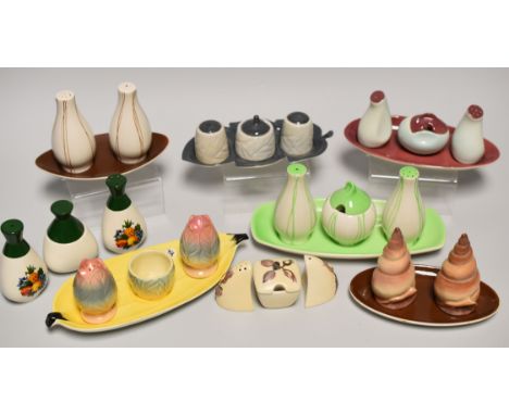 A QUANTITY OF NOVELTY CARLTONWARE CRUET SETS