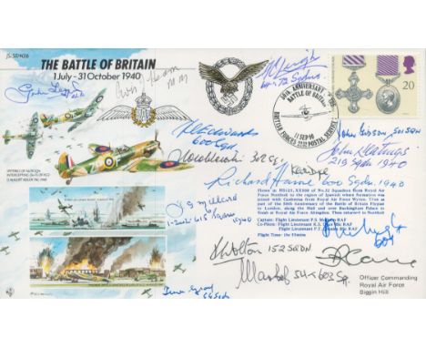 JS40/6c 50th Anniv. of the Battle of Britain15 Battle of Britain fighter pilots etc 11 Sep 90 BFPS 2232- 50th Anniv. of the B