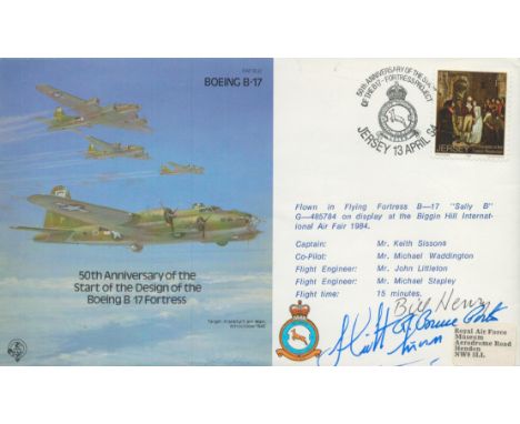 BB32a Design B17 Fortress B17 Signed by Commander Henry USN WW11 Ace 10 Victories &amp; Col R B Porter A Marine Night-Fighter