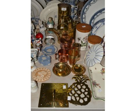 A Trench Art spill vase, fashioned from a shell case; a Chinese brass ding, cast in the archaic manner, character marks to ba