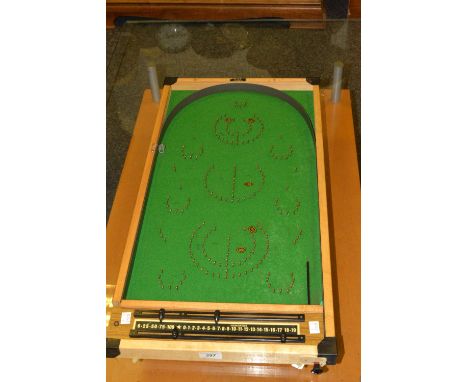 A Kay bagatelle board, scoreboard
