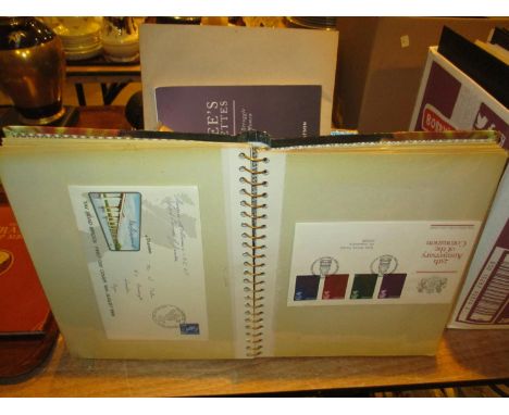 Case of Spoons and Box of First Day Covers and Ephemera 