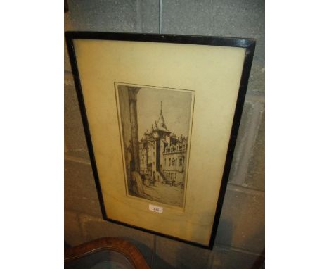 Jackson Simpson, Etching, Canongate Toolbooth Edinburgh 