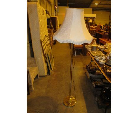 Brass Standard Lamp with Shade 