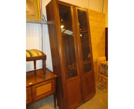 Pair of Ercol Tall Narrow Display Cabinets, each 46cm 