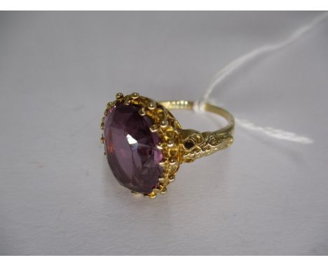 9ct Gold Amethyst Ring, Size O, 7,7g 