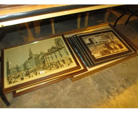 George R Mackenzie Five Local Scene Signed Prints and 3 Other Pictures 