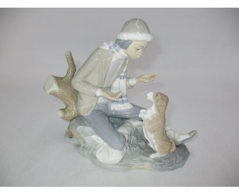 Nao Figure of a Boy with Dog 