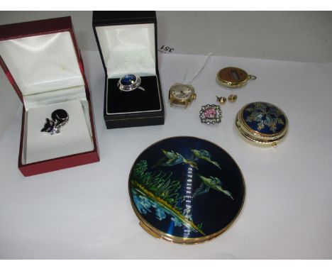 Stratton Compact, 2 Watches, Pill Box, Ring etc 