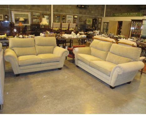 Pair of Modern Loose Cushion Settees 
