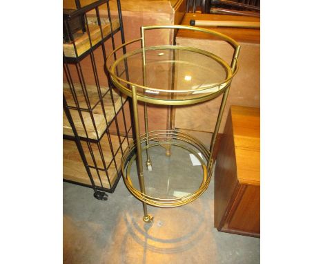 Metal and Glass Gin Trolley 